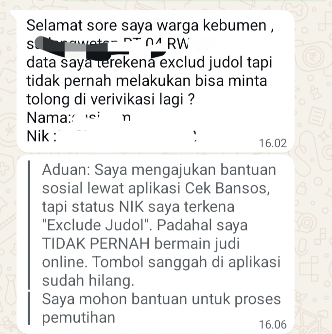 Pengaktifan bansos