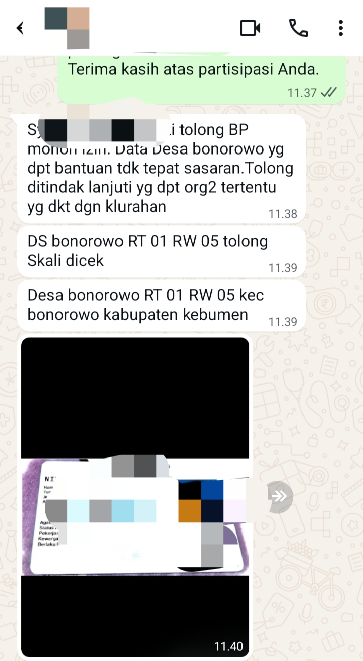Bansos tidak tepat sasaran